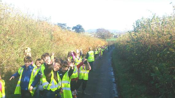 Llangrove school enjoy Children in Need ramble