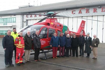 Rotary club visits Cardiff’s Wales Air Ambulance station