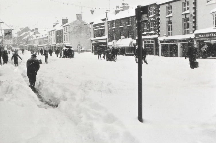 Monnow Street in snow