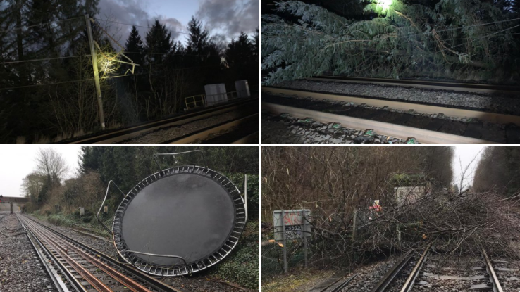 Storm Eunic damage accross Wales.