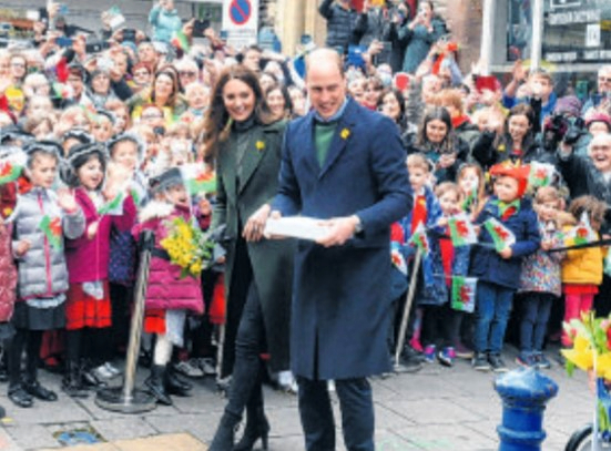 Royal visit Duke and Duchess of Cambridge William and Catherine Abergavenny March 1 2022