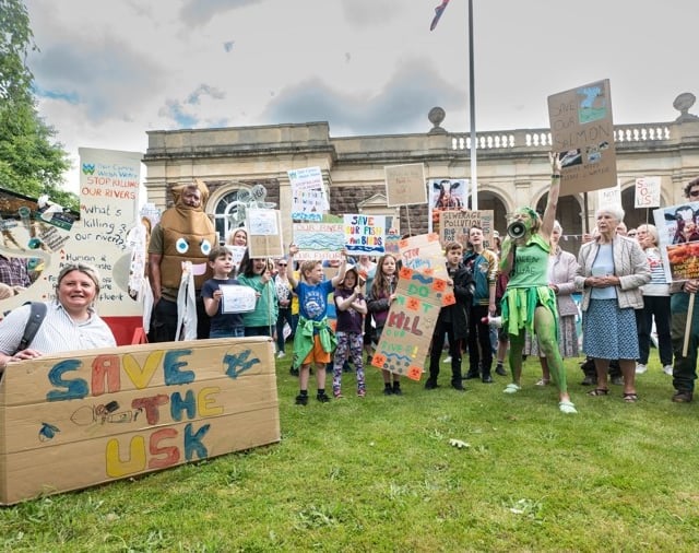 ‘Enough is enough’ as 200 march to save Usk