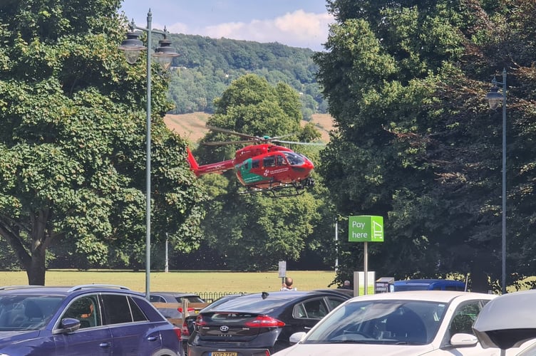 Air ambulance in Chippenham by Hamish Blair