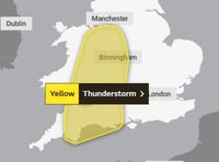 Thunder storm warning issued by Met Office