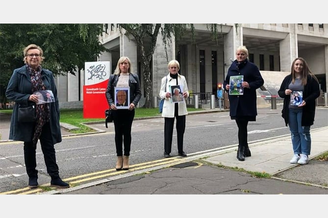 As part of their campaign, Catherine, pictured here second from the right, has previously joined members of the Covid-19 Bereaved Families for Justice Cymru group in Cardiff. There they met with the First Minister Mark Drakeford to discuss why they want a Wales-specific inquiry into the pandemic. Pictured with Catherine are Sam Smith Higgins, Anna-Louise Marsh Rees, Liz Grant and Alex Price