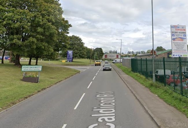 Street view of Caldicot Road, Caldicot