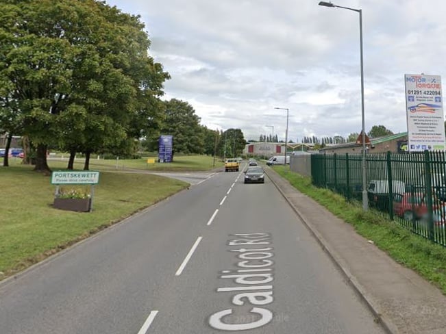 Street view of Caldicot Road, Caldicot