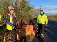 Litter pick nets 15 bags of rubbish