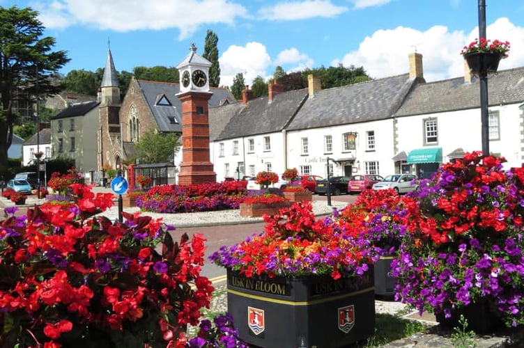 Usk town centre