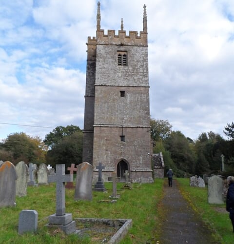 Outside St Teilio's Church