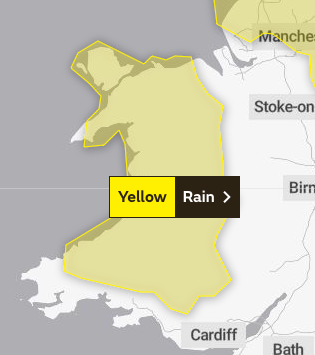 Met Office issue weather warning for rain over Monmouthshire