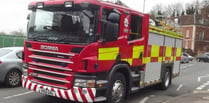 Firefighters tackle town blaze