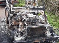 Raiders set alight stolen farm Land Rover following fuel bowser theft