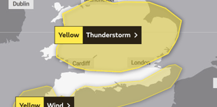 Thunderstorms to hit area as Met Office issue yellow weather warning