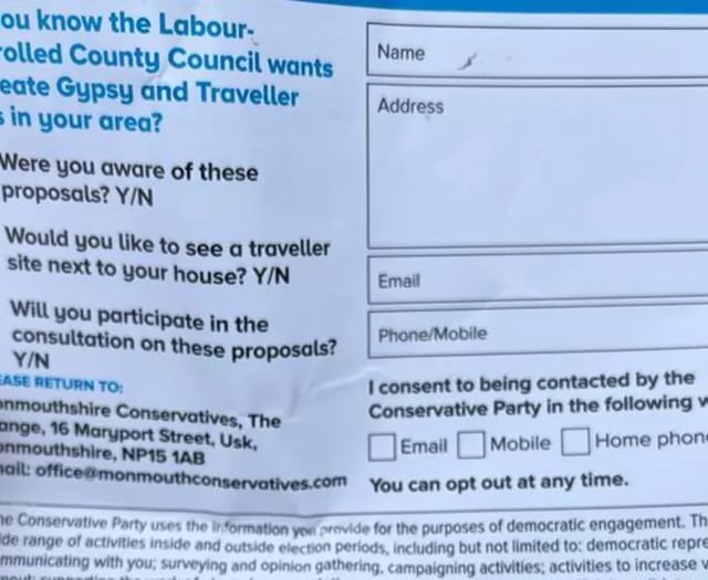 Police: No action over Monmouth MP's gypsy site leaflet