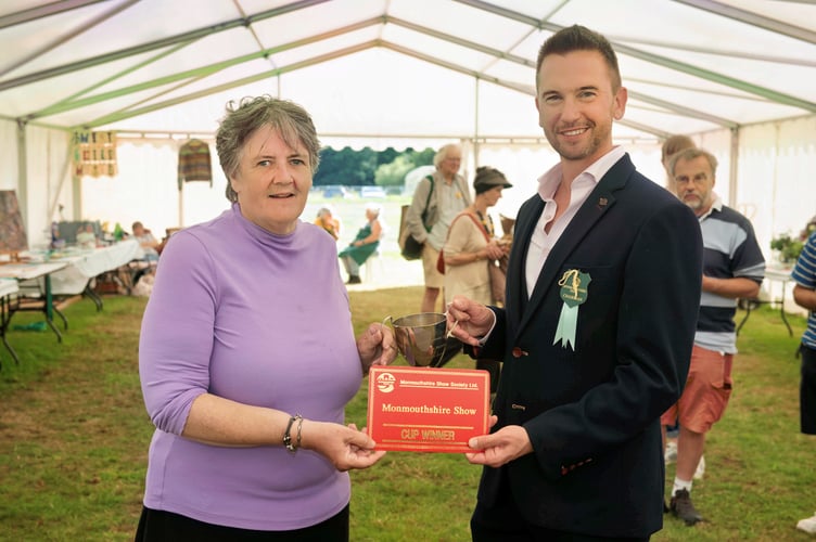 Show Chairman Michael Herbert with cup winner Diane Pardoe