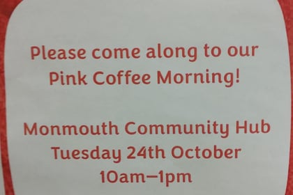 Pink coffee morning at Monmouth library