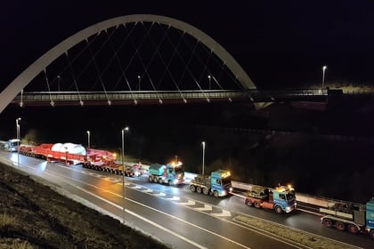 VIDEO: Giant road convoy drives through Monmouthshire