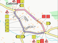 Emergency road closure at Catbrook