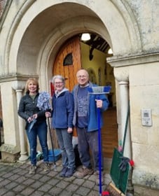 Spring clean of Monmouth Cemetery's chapel