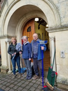 Spring clean of Monmouth Cemetery's chapel