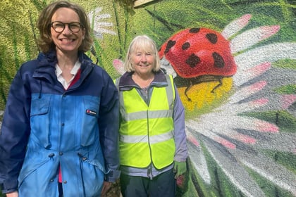 Labour candidate visits park volunteers in Abergavenny