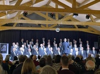 Monmouth Male Voice Choir delights at Bridges Centre charity concert.