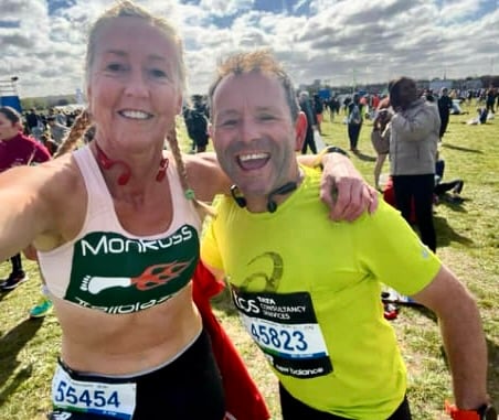 Emma Davies and Allan Meek ran the London Marathon