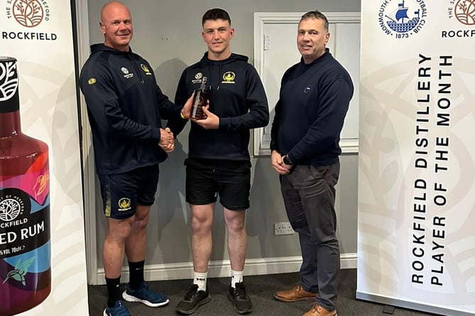 Jack Edwards is Monmouth RFC Player of the Month for April