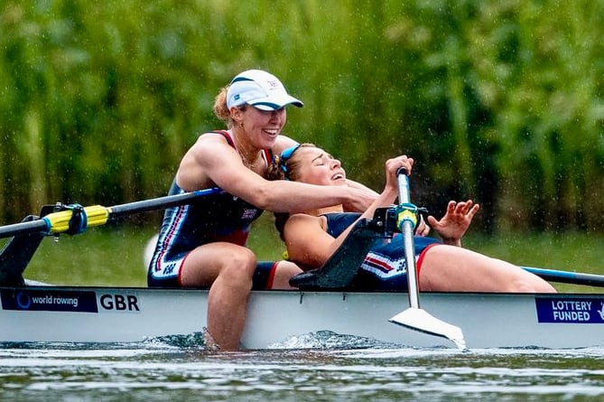 The agony and the ecstasy for Mathilda Hodgkins-Byrne, left, and Becky Wilde