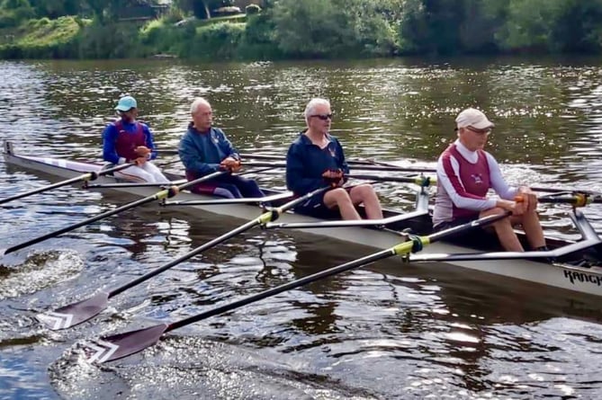 Andrew Mollett, second from left, in his Monmouth RC boat