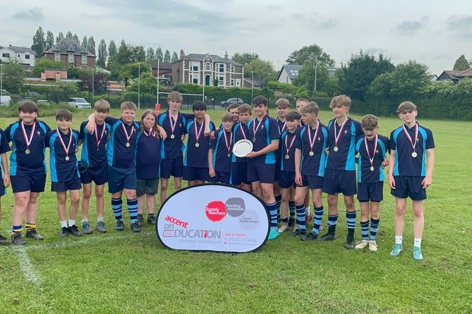 Monmouth Comprehensive's U13s won the Newport Schools Plate