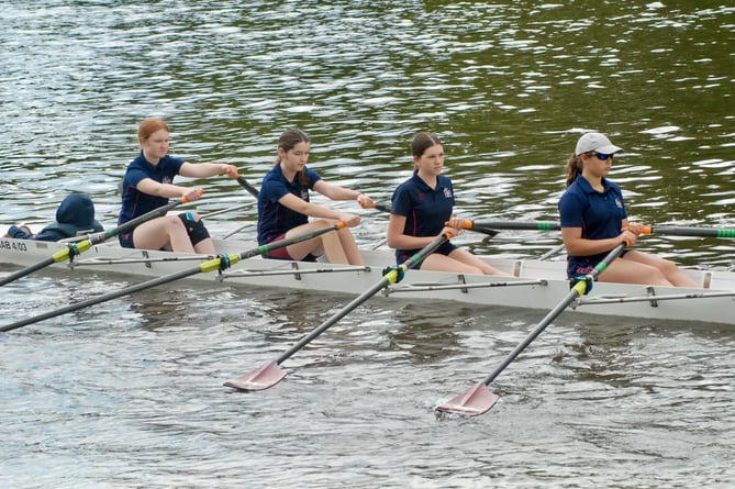 A Monmouth School for Girls crew at the regatta