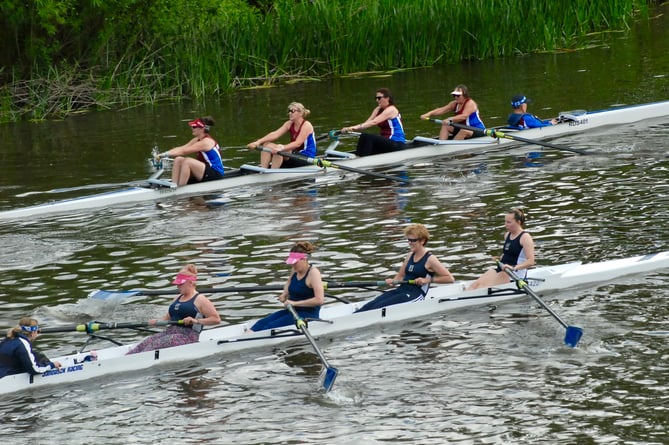 Two fours race on the Wye