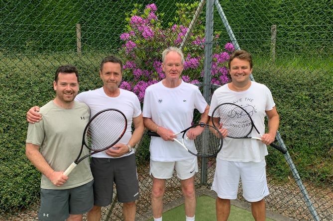 Penallt men's doubles finalists Josh Griffiths, Henry Francis, John Howells and Ed Hollick 