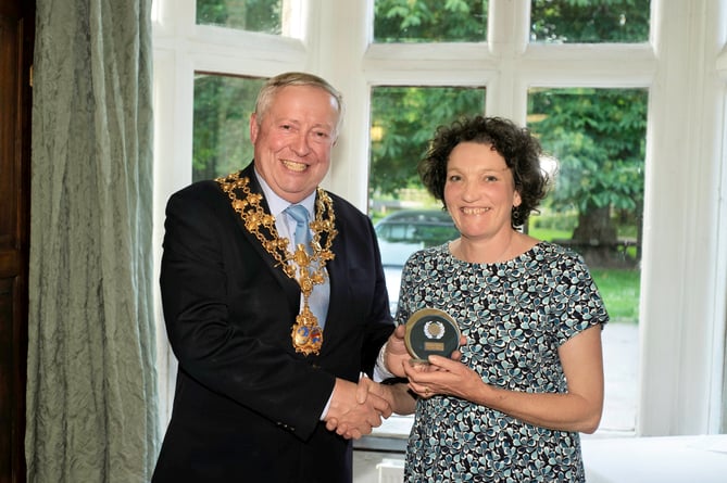The Befriending Volunteer of the Year presented by Mayor of Monmouth, Cllr David Evans went to Fiona Harling 