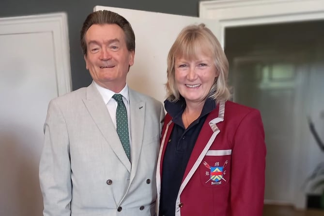 Feargal with Mary Miller, rowing club safety officer and a member of the SARA rescue team.