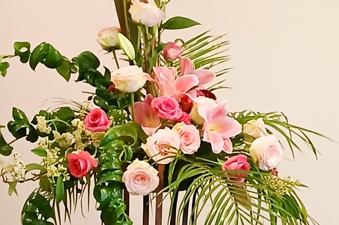 One of the floral designs 'Ladies' Day' from the June meeting