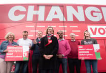 Labour's battle bus rides in to support candidate