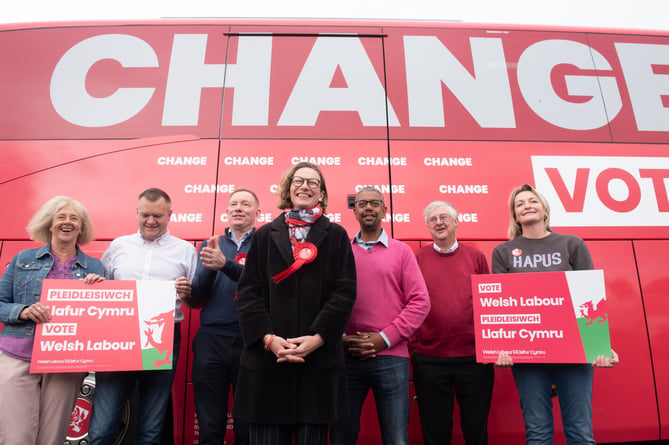 Election candidate Catherine Fookes with Labour's 'battle' team