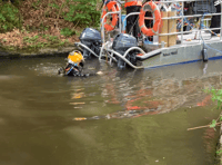 Divers carry out inspections on Monmouthshire & Brecon Canal