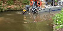 Divers carry out inspections on Monmouthshire & Brecon Canal