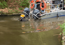 Divers carry out inspections on Monmouthshire & Brecon Canal