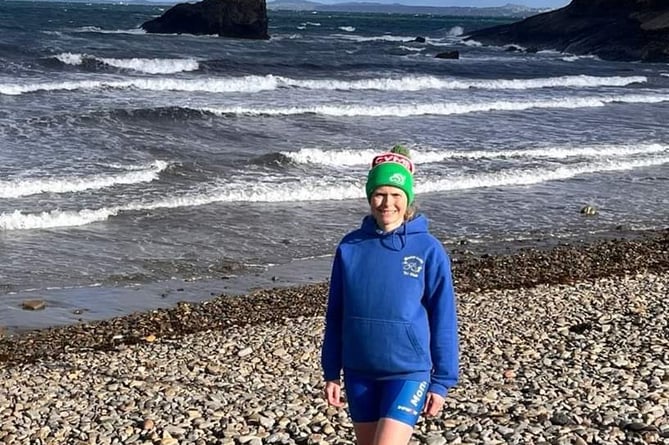 Renske Bouwens could only enjoy a sea view at the Pembrokeshire Standard Tri race