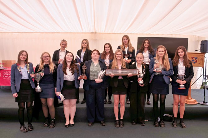 Prizewinners at the last ever Speech Day for Monmouth School for Gilrls