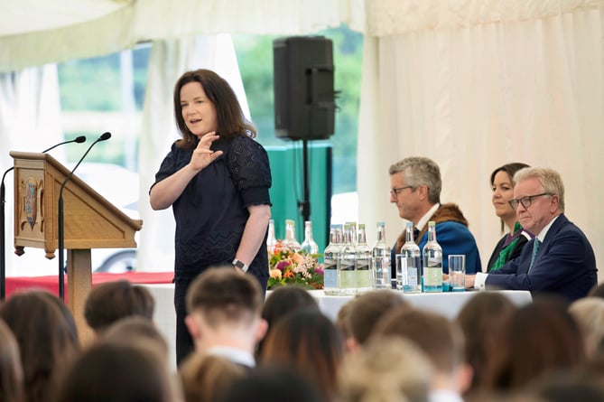 Guest speaker, award-winning writer and journalist, Charlotte Hume, former Head Girl in 1986.