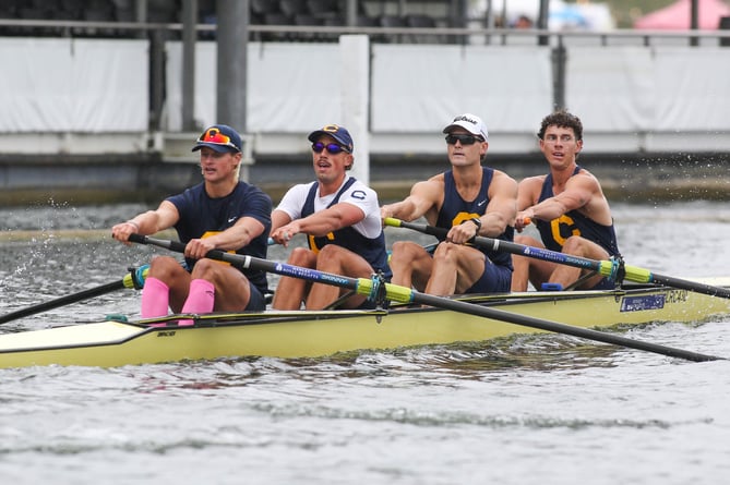 Robbie Prosser, left, racing for Cal Berkeley