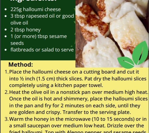 Rose's Halloumi recipe