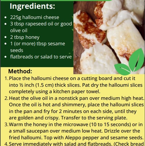 Rose's Halloumi recipe