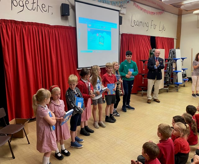 Rotary gift of books to Chepstow schools